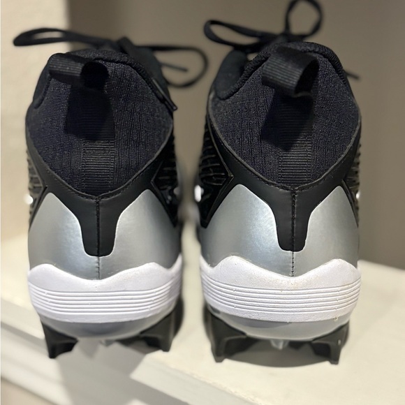 Nike Alpha Menace Strong Football Cleats Black/White II5139-010 Mens Sz 10.5 - Picture 7 of 9